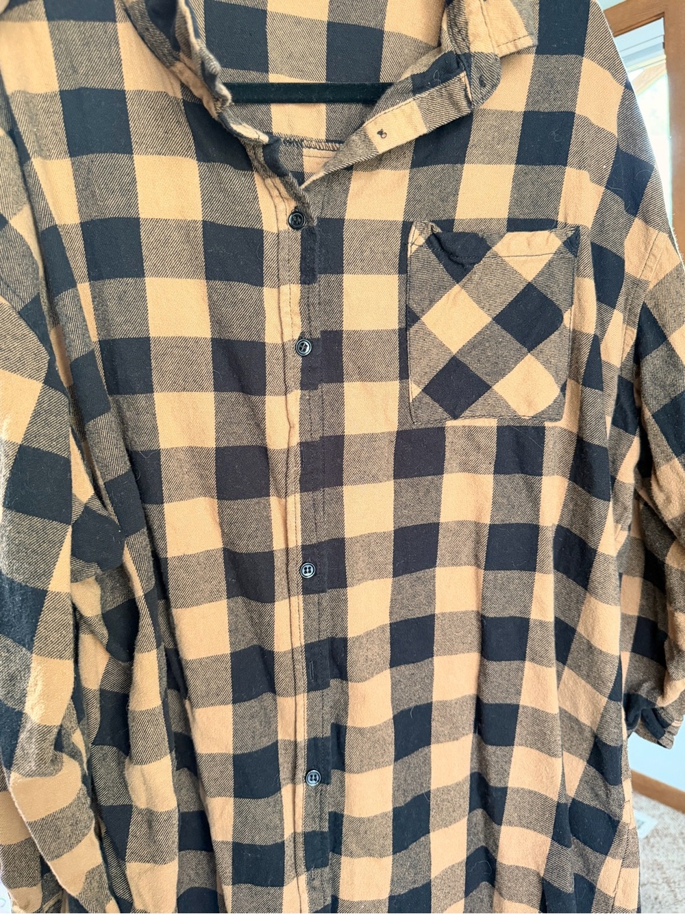 Risen Black and Tan Plaid Button-Down Shirt - Picture 4 of 7